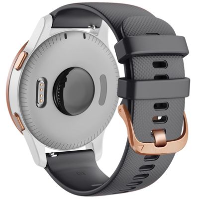 18 20mm Silicone Wrist Strap for Garmin Vivoactive 3 4S Garmin Venu Smart Watch Band for Forerunner 645 245 Wristband Strap (Color : Black, Size : 20mm Forerunner 245)