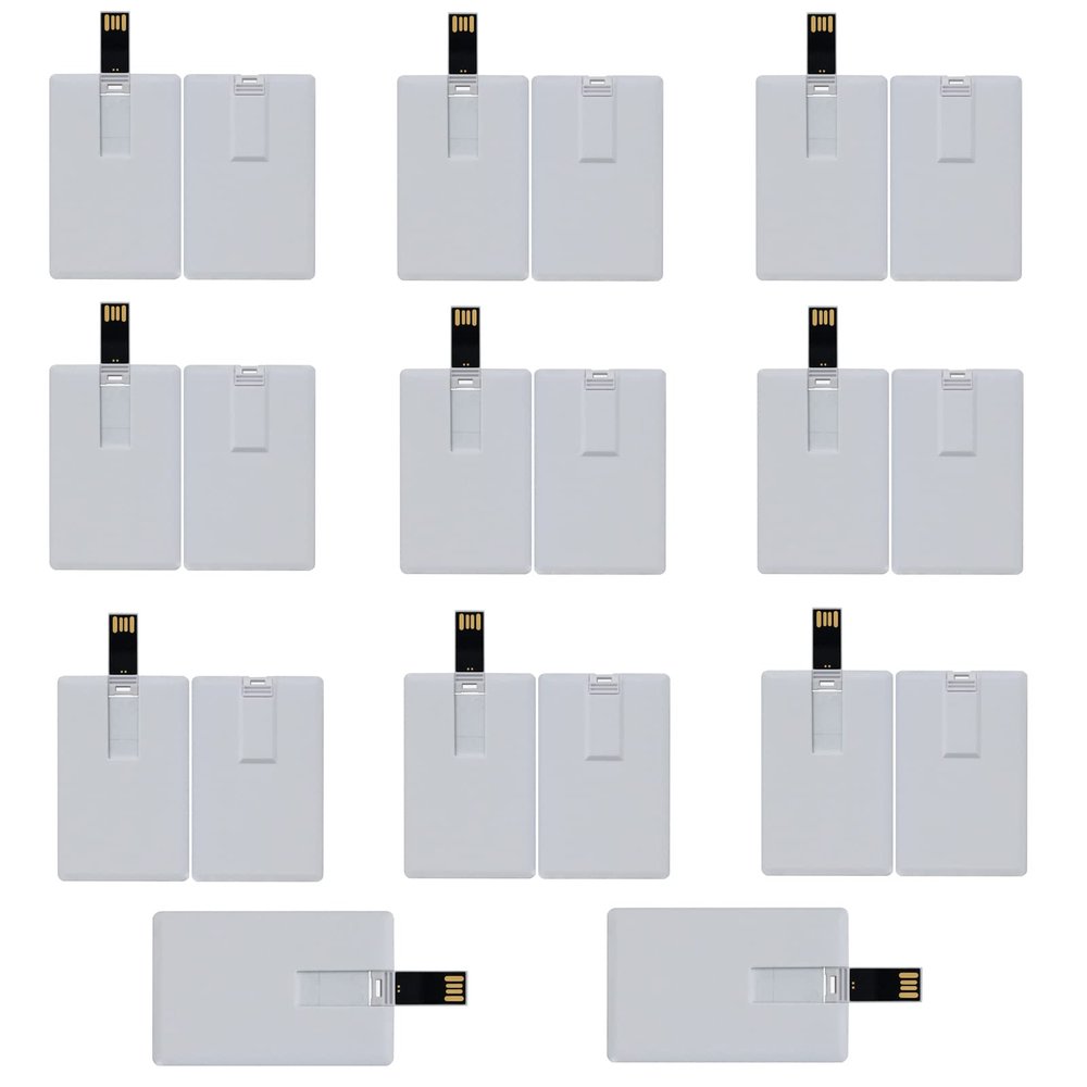 lcwamy 4GB Credit Card Flash USB 100 Pack USB Flash Drives Bulk Wholesale Thumb Drive Pack USB Flash Drive Pen Drive USB Memory Stick USB2.0 Flash Drive 4GB 100 Pack (White, Customized Logo)