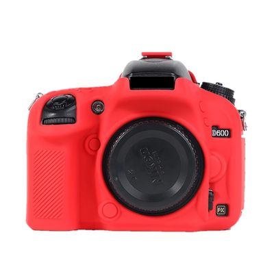 Camera Case Bag Red Soft Silicone Armor Skin Body Cover Protector for Nikon D600 Digital Camera
