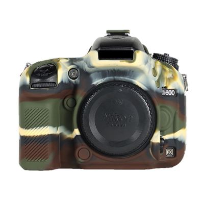 Camera Case Bag Camouflage Green Soft Silicone Armor Skin Body Cover Protector for Nikon D610 Digital Camera