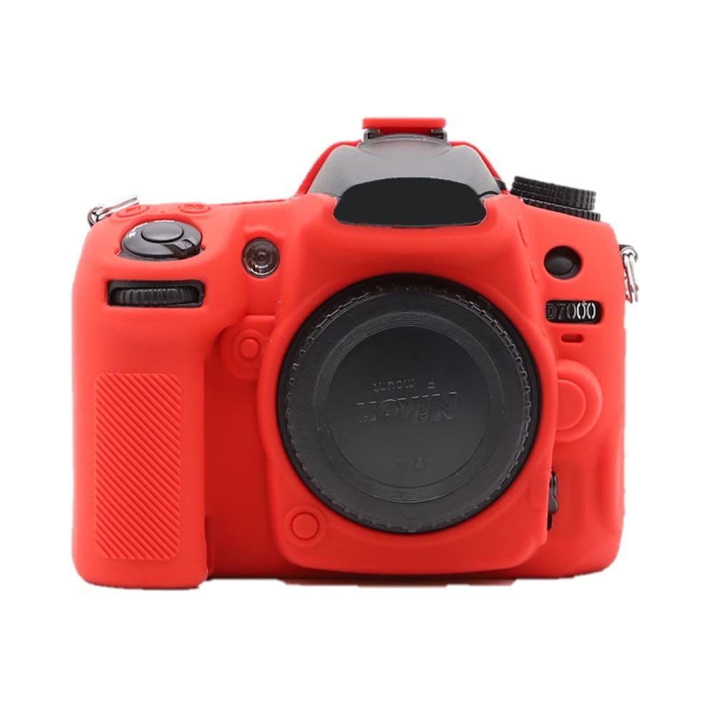 Camera Case Bag Red Soft Silicone Armor Skin Body Cover Protector for Nikon D7000 SLR Digital Camera