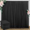 20 ft x 10 ft Wrinkle Free Black Backdrop Curtain for Parties, 4 Panels 10ft Polyester Black Photo Backdrop Drapes for Graduation Birthday Wedding Party Stage Curtains view 1