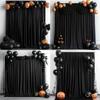 20 ft x 10 ft Wrinkle Free Black Backdrop Curtain for Parties, 4 Panels 10ft Polyester Black Photo Backdrop Drapes for Graduation Birthday Wedding Party Stage Curtains view 3