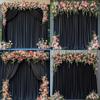 20 ft x 10 ft Wrinkle Free Black Backdrop Curtain for Parties, 4 Panels 10ft Polyester Black Photo Backdrop Drapes for Graduation Birthday Wedding Party Stage Curtains view 4