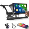 for Honda Civic 2006-2011 Wireless Carplay Android Car Stereo Support Wireless Android Auto with WiFi GPS Navigation AHD Backup Camera FM RDS Radio Receiver EQ SWC 2G+64G view 1