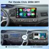 for Honda Civic 2006-2011 Wireless Carplay Android Car Stereo Support Wireless Android Auto with WiFi GPS Navigation AHD Backup Camera FM RDS Radio Receiver EQ SWC 2G+64G view 2