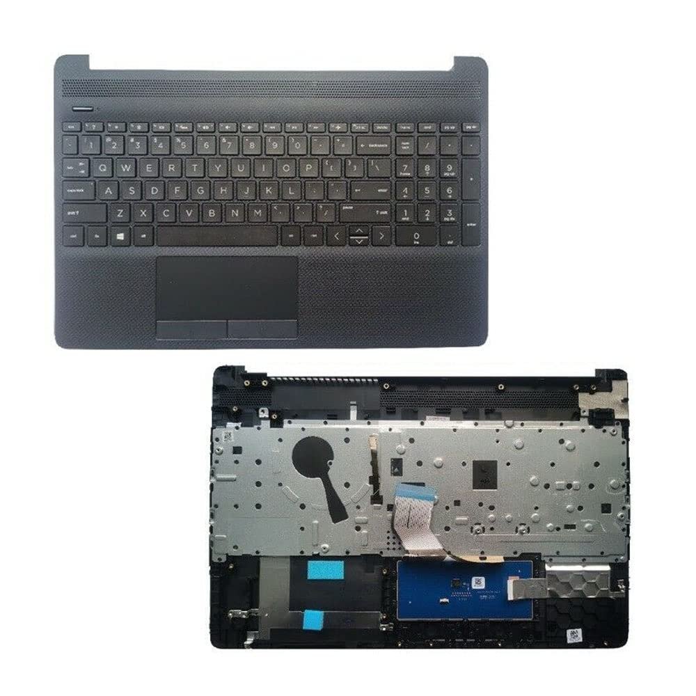 AKGIFT Laptop English Keyboard Compatible for HP 15S-DU 15S-DY 15-DW TPN-C139 15-dw0046nr 15-DW0446NZ US Layout Keyboard with Palmrest Cover Backlit (with TouchPad)