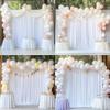 30 ft x 10 ft Wrinkle Free White Backdrop Curtain for Wedding Parties, Polyester Photo Backdrop Drapes for Baby Shower Birthday Party Backdrop Stand, Bulk Thick Background Curtains, 5x10FT 6 Panels view 2