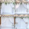 20 ft x 10 ft Wrinkle Free White Backdrop Curtain for Wedding Parties, Polyester Photo Backdrop Drapes for Baby Shower Birthday Party Backdrop Stand, Bulk Thick Background Curtains 5x10FT 4 Panels view 4