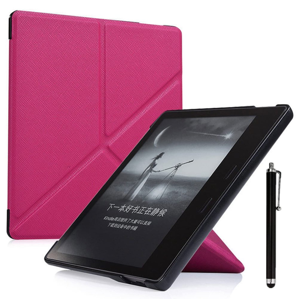 7" Foldable Stand Case Designed for Kindle Oasis (10th Gen, Released 2019 & 9th Gen, Released 2017) Stand Cover with Auto Wake/Sleep and Stylus