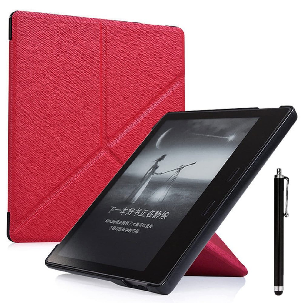 7" Foldable Stand Case Designed for Kindle Oasis (10th Gen, Released 2019 & 9th Gen, Released 2017) Stand Cover with Auto Wake/Sleep and Stylus