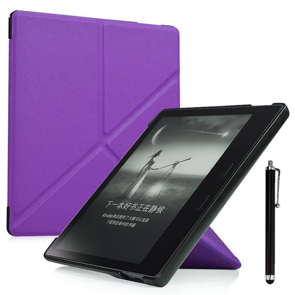 7" Foldable Stand Case Designed for Kindle Oasis (10th Gen, Released 2019 & 9th Gen, Released 2017) Stand Cover with Auto Wake/Sleep and Stylus
