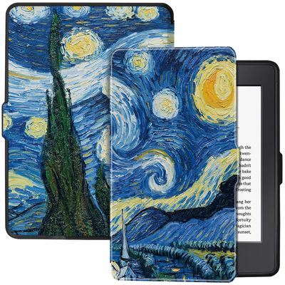 BOZHUORUI Slim Case for Kindle Paperwhite 5th/6th/7th Generation Prior to 2018 (2012-2017 Release,Model EY21 & DP75SDI) - Premium PU Leather Protective Cover with Auto Sleep/Wake (Starry Sky)