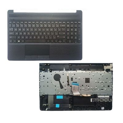 AKGIFT Laptop Replacement Keyboard Compatible for HP 15S-DU 15S-DY 15-DW TPN-C139 15-dw0046nr 15-DW0446NZ with Palmrest Cover Case (SP Layout Black No TouchPad)