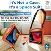 Bam Bino Space Suit iPad Kids Case for iPad Pro 11 1st/2nd/3rd/4th Gen, 10.9" iPad Air 5th/4th Generation, Pencil Holder, Shoulder Strap, Screen Guard (Solar Tangerine) view 3