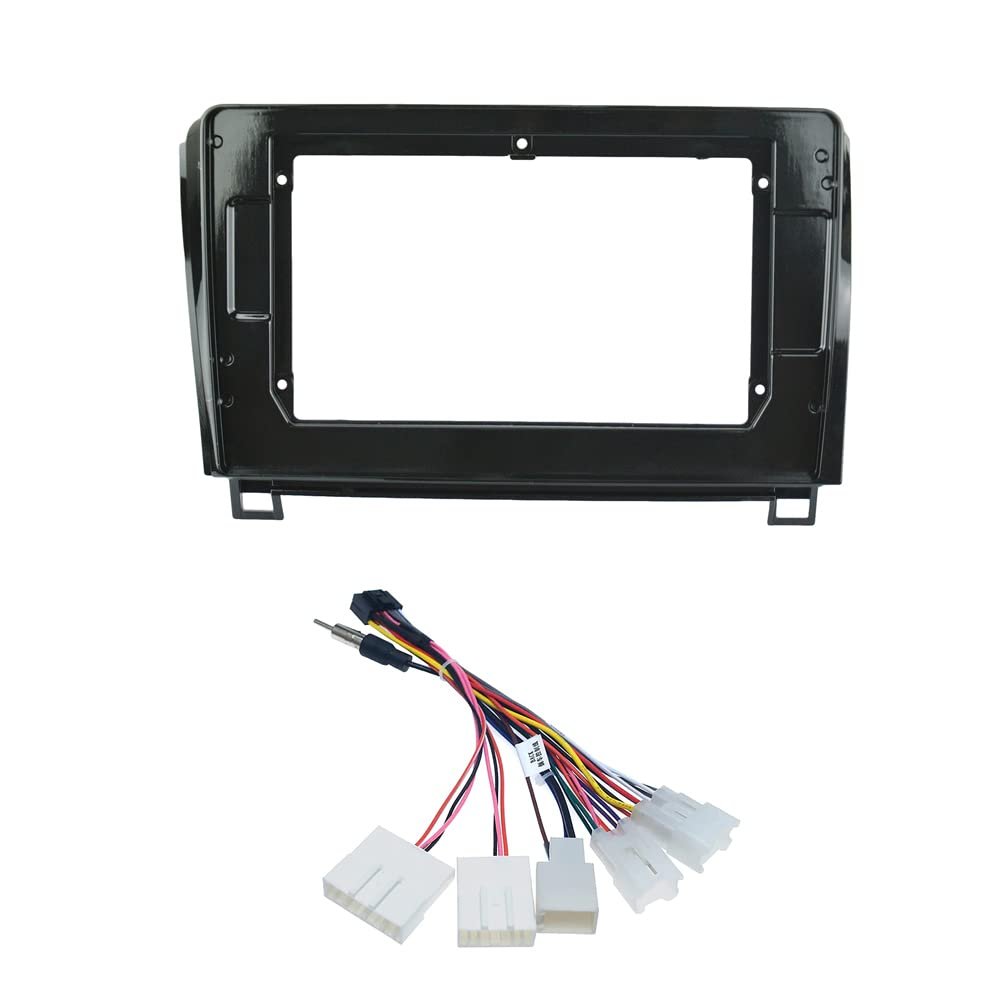 10.1'' Car Stereo Radio Fascia Frame Panel Trim with 16pin Power Harness fits for Toyota Tundra 2007-2013 Sequoia 2008-2018