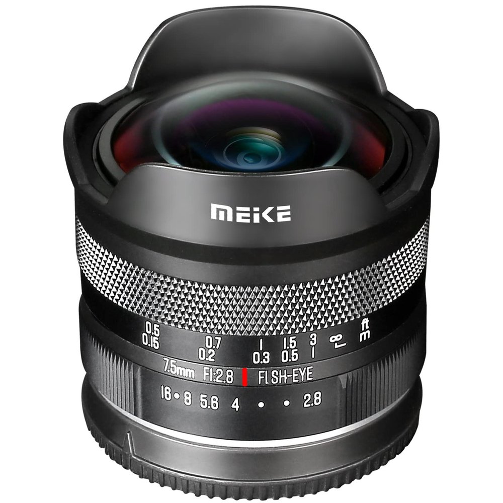 Meike 7.5mm f2.8 Ultra Wide Angle Manual Focus Diagonal Fisheye APS-C Lens for Fujifilm X Mount Mirrorless Cameras X-T1 X-T2 X-T3 X-T4 X-T5 X-T10 X-T20 X-T100 X-T200 XPro1 X-S10