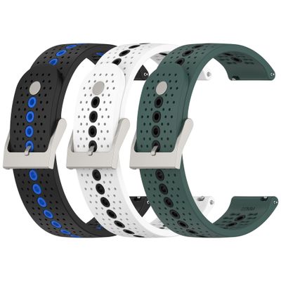 20MM Silicone Watch Bands Compatible for Amazfit Active 2/GTR Mini/GTS 3/GTS 2 Mini/GTS 2/GTS 2e/GTS Quick Release Sport Strap for Amazfit Bip U/Bip U Pro/Bip/Bip Lite/Bip S/Bip S Lite Replacement Bands