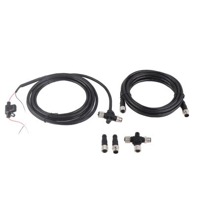 EVGATSAUTO for NMEA2000 Starter Kit, ABS IP67 for NMEA 2000 Backbone Cables T Connector Power Cable Male Female Resistor 3 Port Adapter for Networks