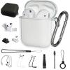 13in1 Clear AirPod Case Cover Accessories Set Kit, TPU Soft Silicone Protective Case for Apple AirPod 1st/2nd Generation Charging Case with Keychain Compatible with Apple AirPod 2 Case Transparent view 1