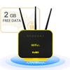 KuWFi Hotspot 4G LTE No SIM Card Router 1200Mbps Dual Band Gigabit WiFi External Antenna with US 2GB Data vSIM Router Offer high-Speed Data Plans to accommodate RV orRural No Contract Plug and Play view 1