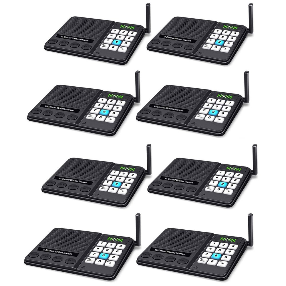 8 Pack Intercom System for Home Business House Office