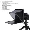Dilwe Teleprompter with Remote Control, Foldable Portable Teleprompter with 49mm, 52mm, 58mm, 62mm, 67mm, 72mm, 77mm Adapter Ring for Smartphone Tablet SLR Camera view 4