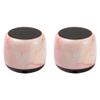 Fashionit U Speakers Micro Bluetooth Computer Speaker 2-Pack Bundle with Matching Speaker, Built-in Mic & Selfie Remote Control, for Workspace, Desktop, Laptop, Mobile, Tablet, PC - Pink Marble view 1