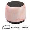 Fashionit U Speakers Micro Bluetooth Computer Speaker 2-Pack Bundle with Matching Speaker, Built-in Mic & Selfie Remote Control, for Workspace, Desktop, Laptop, Mobile, Tablet, PC - Pink Marble view 2