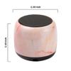 Fashionit U Speakers Micro Bluetooth Computer Speaker 2-Pack Bundle with Matching Speaker, Built-in Mic & Selfie Remote Control, for Workspace, Desktop, Laptop, Mobile, Tablet, PC - Pink Marble view 3
