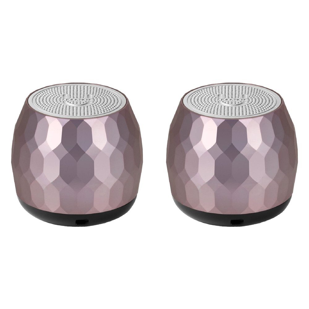 Fashionit U Speakers Micro Bluetooth Computer Speaker 2-Pack Bundle with Matching Speaker, Built-in Mic & Selfie Remote Control, for Workspace, Desktop, Laptop, Mobile, Tablet, PC - Glam Lilac