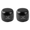 Fashionit U Speakers Micro Bluetooth Computer Speaker 2-Pack Bundle with Matching Speaker, Built-in Mic & Selfie Remote Control, for Workspace, Desktop, Laptop, Mobile, Tablet, PC - Black Marble view 1