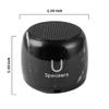 Fashionit U Speakers Micro Bluetooth Computer Speaker 2-Pack Bundle with Matching Speaker, Built-in Mic & Selfie Remote Control, for Workspace, Desktop, Laptop, Mobile, Tablet, PC - Black Marble view 3