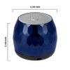 Fashionit U Speakers Micro Bluetooth Computer Speaker 2-Pack Bundle with Matching Speaker, Built-In Mic & Selfie Remote Control, for Workspace, Desktop, Laptop, Mobile, Tablet, PC - Glam Midnight Blue view 3