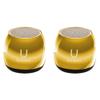 Fashionit U Speakers Micro Bluetooth Computer Speaker 2-Pack Bundle with Matching Speaker, Built-in Mic & Selfie Remote Control, for Workspace, Desktop, Laptop, Mobile, Tablet, PC - Mirror Gold view 1