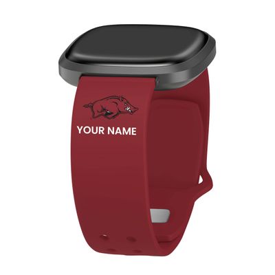 Affinity Bands Arkansas Razorbacks Custom Name HD Watch Band compatible with Fitbit Versa 3 & Sense 1 (20mm Short)