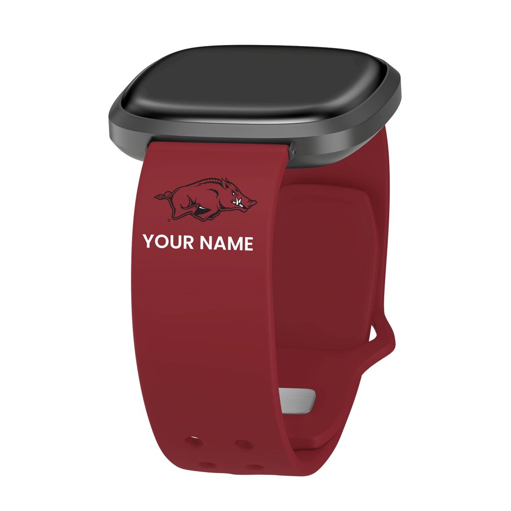 Affinity Bands Arkansas Razorbacks Custom Name HD Watch Band compatible with Fitbit Versa 3 & Sense 1 (20mm Short)