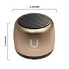 Fashionit U Speakers Micro Bluetooth Computer Speaker 2-Pack Bundle with Matching Speaker, Built-in Mic & Selfie Remote Control, for Workspace, Desktop, Laptop, Mobile, Tablet, PC - Gold view 3