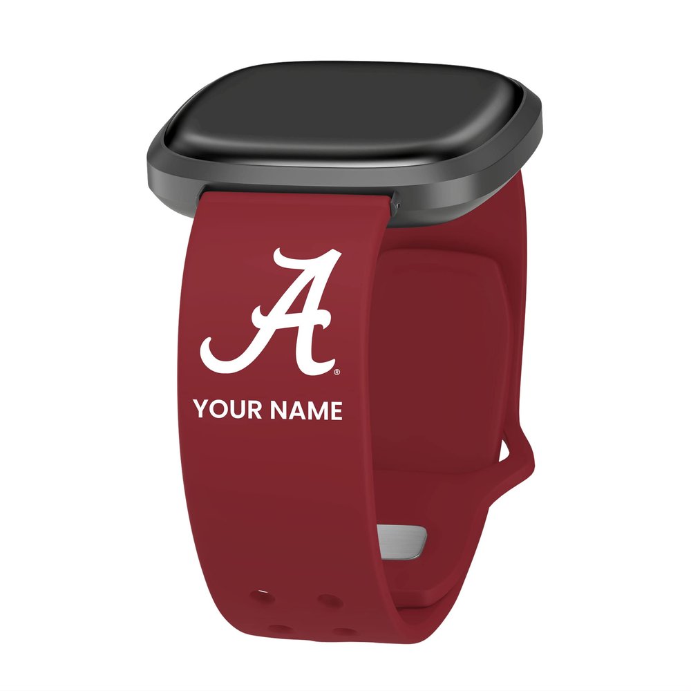 Affinity Bands Alabama Crimson Tide Custom Name HD Watch Band compatible with Fitbit Versa 3 & Sense 1 (20mm Short)
