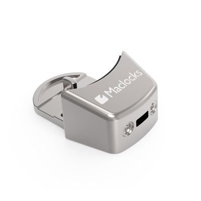 Compulocks Mac Studio Ledge Lock Adapter with Combination Cable Lock - Secure Your Mac Studio with Durable Silver Locking Solution - Perfect for Home & Office Use