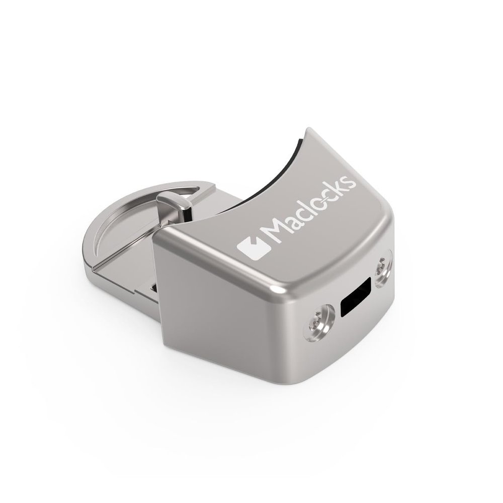 Compulocks Mac Studio Ledge Lock Adapter with Combination Cable Lock - Secure Your Mac Studio with Durable Silver Locking Solution - Perfect for Home & Office Use
