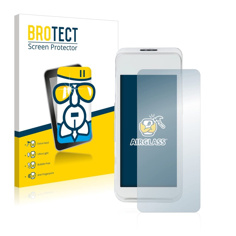 Bedifol BROTECT AirGlass Glass Screen Protector for Pax A920 Pro, Extra-Hard, Ultra-Light, Screen Guard