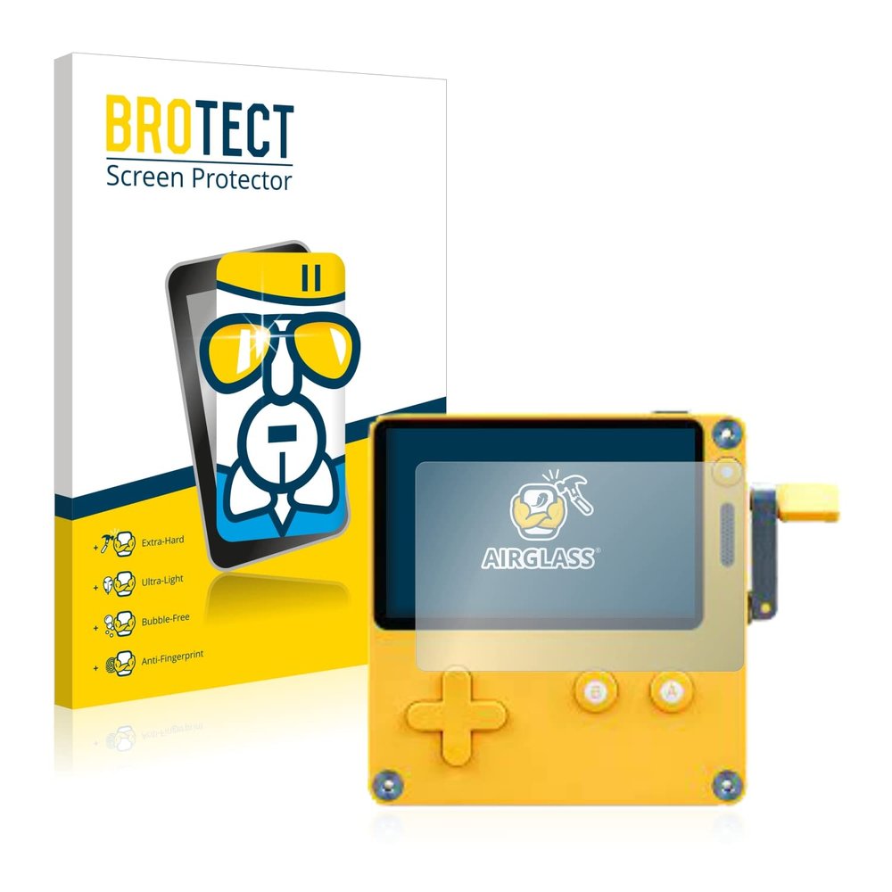 Bedifol BROTECT AirGlass Glass Screen Protector for Playdate, Extra-Hard, Ultra-Light, Screen Guard