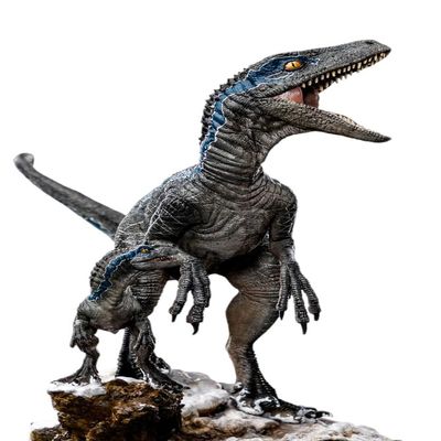 Iron Studios Collectible Statue Blue and Beta Deluxe - Jurassic World: Dominion - Art Scale 1/10 Polystone Multicolor 7.8 inches