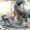 Iron Studios Collectible Statue Blue and Beta Deluxe - Jurassic World: Dominion - Art Scale 1/10 Polystone Multicolor 7.8 inches view 2