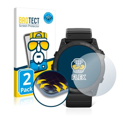 Bedifol 2X BROTECT Flex Full-Cover Screen Protector for Garmin Tactix 7 Pro Ballistics, All-Round Protection, Crystal-Clear, self-Healing, Delicate Touch