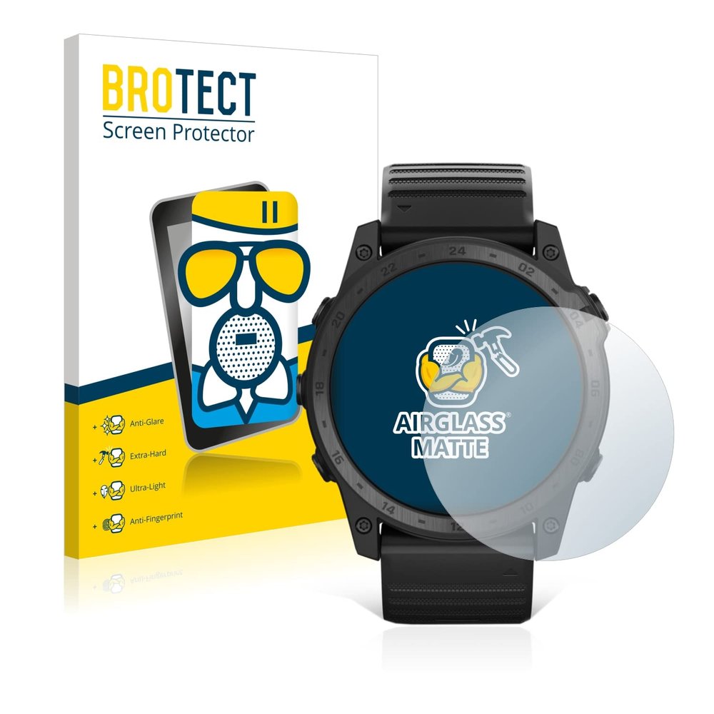 Bedifol BROTECT AirGlass Matte Glass Screen Protector for Garmin Tactix 7 Pro Ballistics, Extra-Hard, Ultra-Light, Anti-Glare, Anti-Fingerprint
