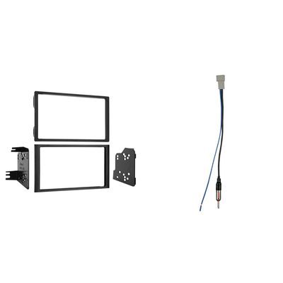 Metra 95-7861 Double DIN Installation Dash Kit for 2003-2008 Honda Pilot & Metra Electronics 40-HD10 Factory Antenna Cable to Aftermarket Radio Receivers for Select Honda/Acura Vehicles