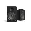 Kanto YU6MB 200W Bookshelf Speakers with Bluetooth - Matte Black (Pair) with Kanto SP26PLW 26" Fixed-Height Stands for Bookshelf Speakers - White (Pair) (2022) view 2