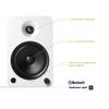 Kanto YU6MW 200W Bookshelf Speakers with Bluetooth - Matte White (Pair) with Kanto SP26PLW 26" Fixed-Height Stands for Bookshelf Speakers - White (Pair) (2022) view 3